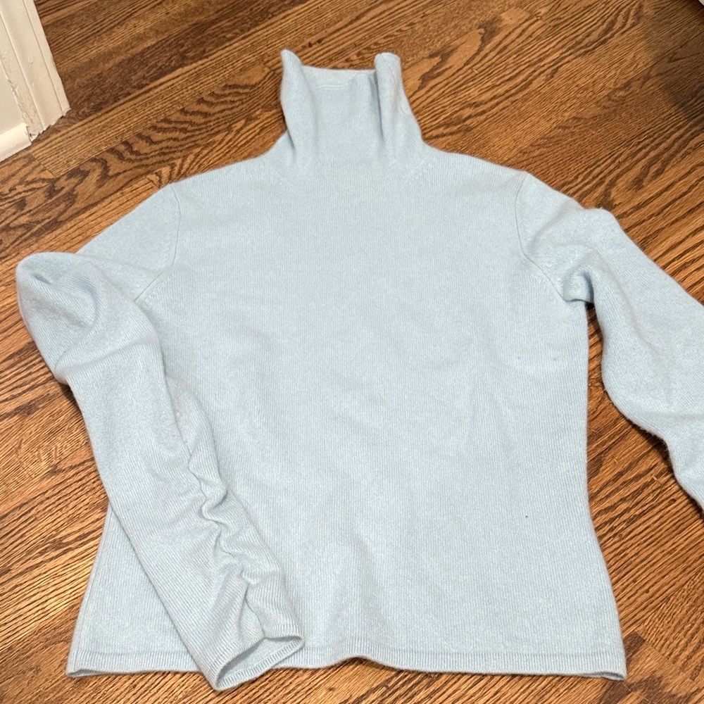 Context Soft Sky Blue Turtleneck Sweater